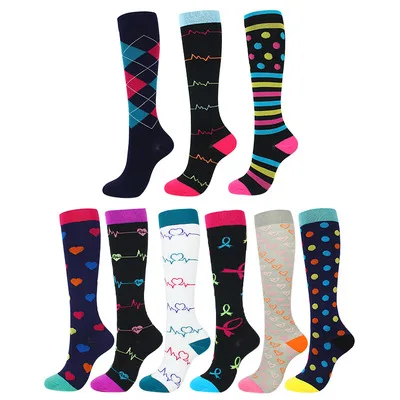 

CS01 Compression Running Socks Knee High Compression Socks For Men And Women Customized Sport Stocking Socks, Picture