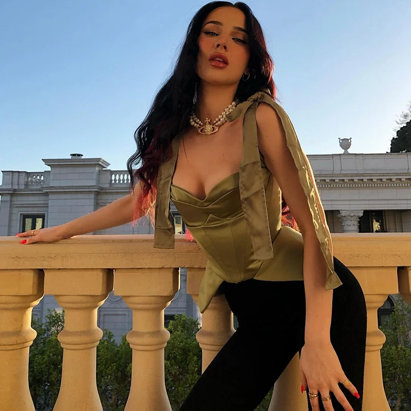 

KQ-220 New fashion sexy backless suspender tops women bodycon halter lace-up shirt blouses tops summer clothing, As picture
