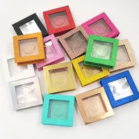 

new arrival 15 colors custom eyelash case private label eyelash packaging box