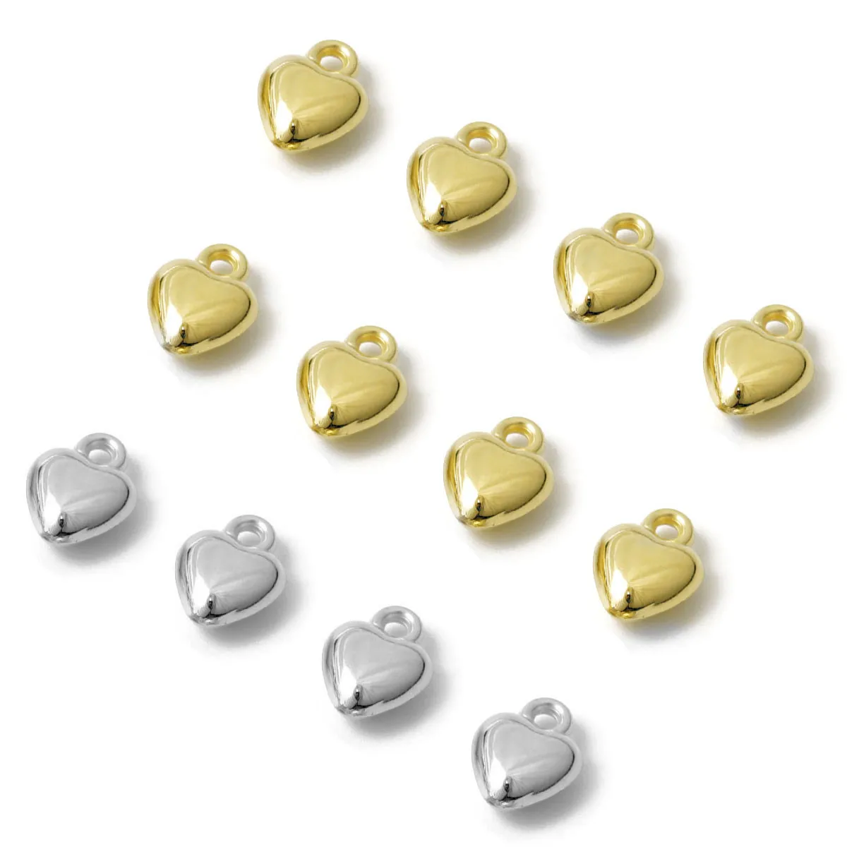 

Fashion Jewelry Accessories Heart Charm Pendant For DIY Making, Gold,sliver