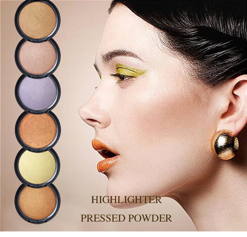 

Makeup essentials radiant glow starlight bright complexion highlighter powdery cake, 6colors
