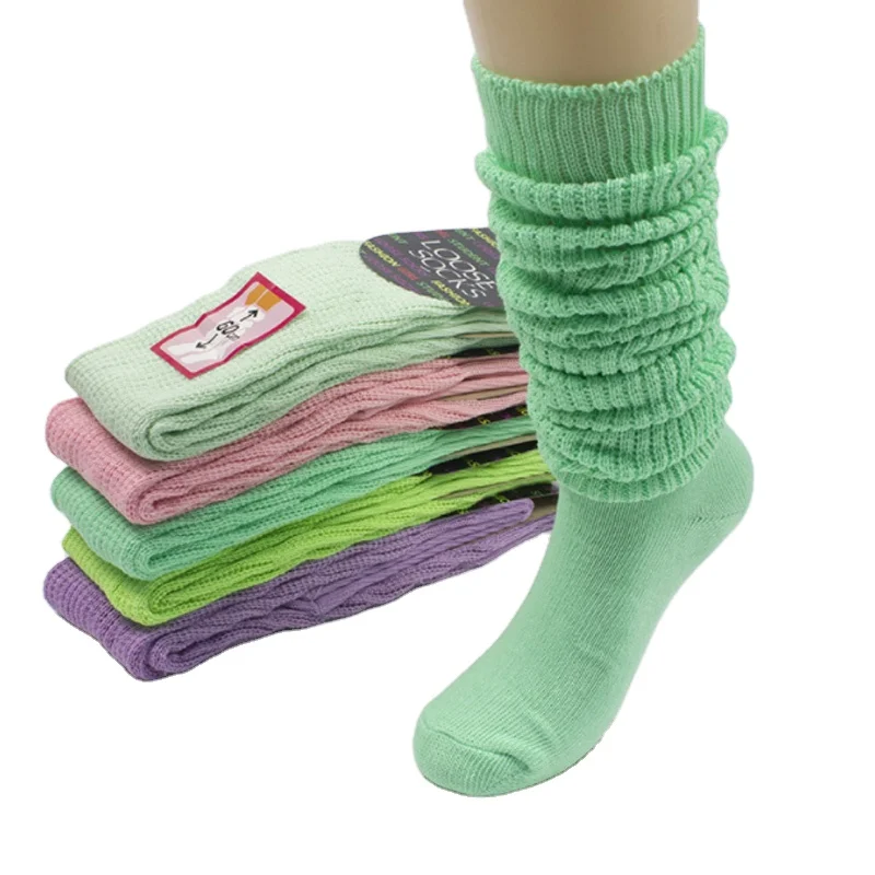 

All Cotton Extra Heavy Slouch Cotton Socks, Colorful, as your request