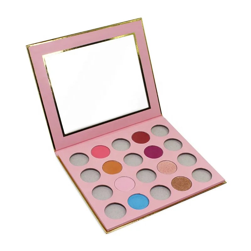 

18 Color Makeup Eyeshadow Palletes Custom Glitter Pigmented Eyeshadow Palette