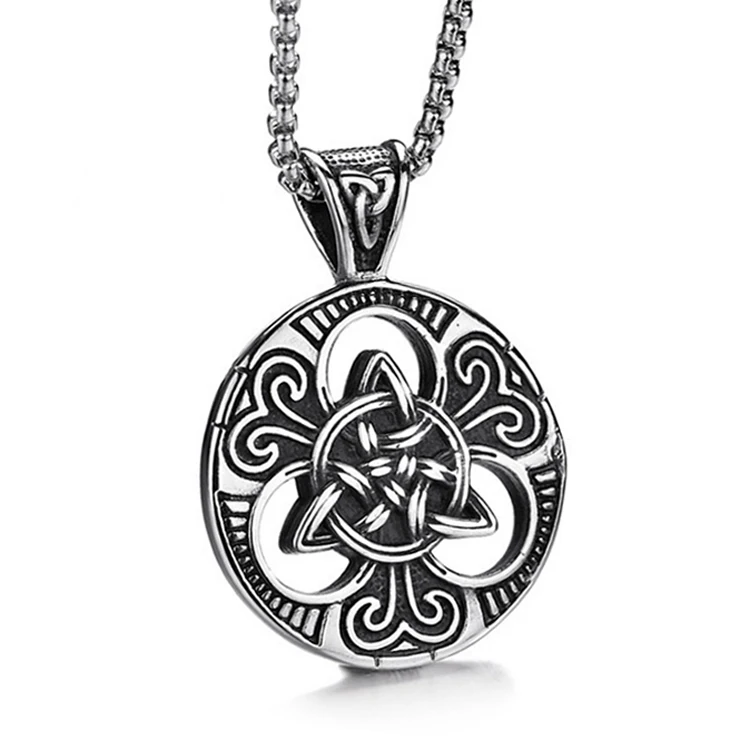 

Vintage Silver Hollow Type Traditional Celtic Knot Pendant for Men Jewelry