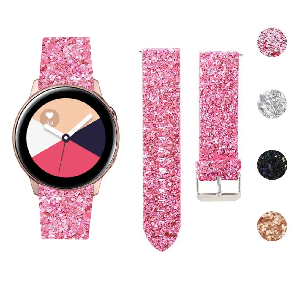 

Genuine Leather Replacement Strap for Samsung Gear S3 Watch Band 46mm Galaxy Active 40MM, Black, silver, pink and rose gold etc.