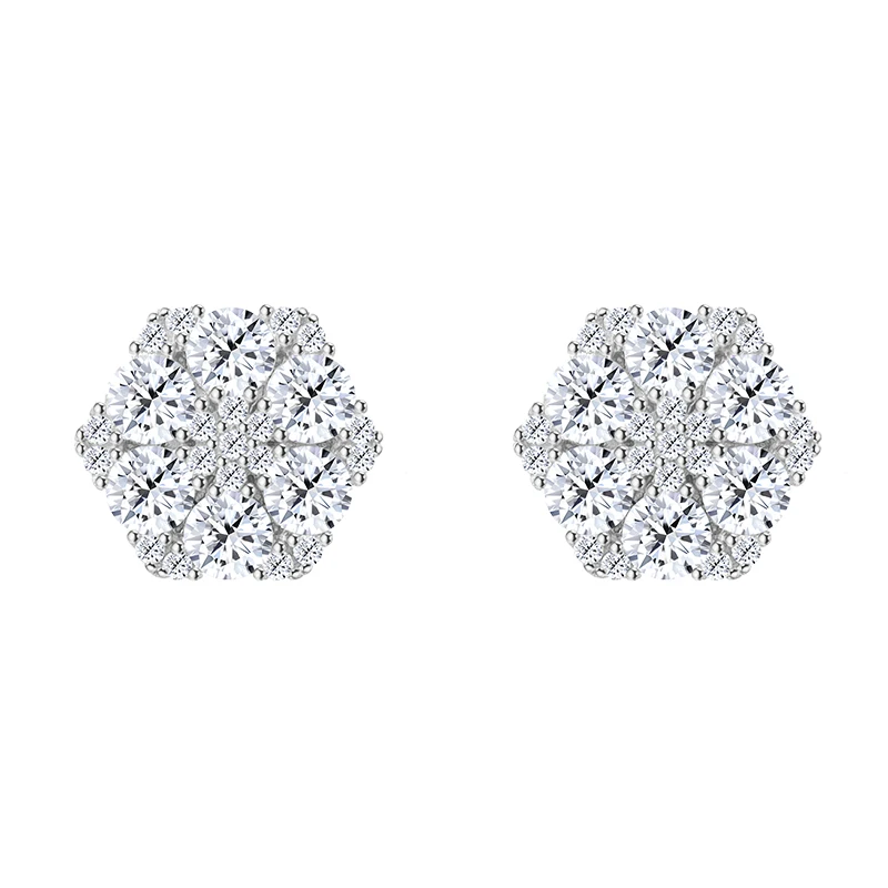 

4CT VVS Moissanite Diamond Earrings Screw Back S925 Silver DEF Moissanite Earrings