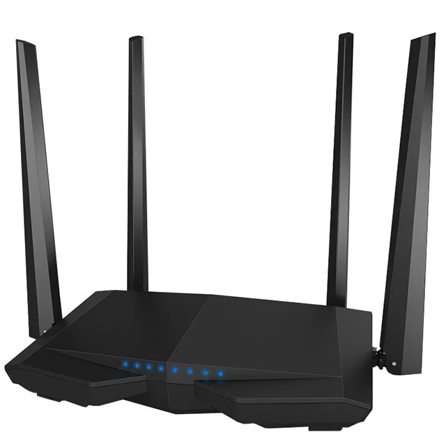 

Tenda AC6 AC1200 Smart Wireless Routers 1200Mbps Dual Band Home Router Strong Signal Home Use Cheap WIFI Router, Black