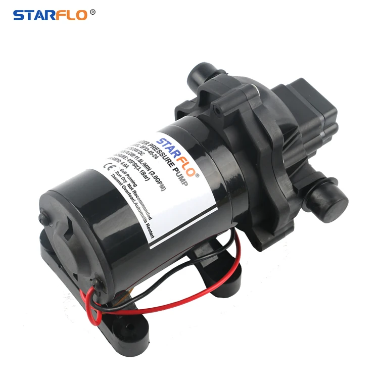 

STARFLO 24v dc 11.6LPM 45PSI mini diaphragm clean water pump sea marine small fresh water pump for rv