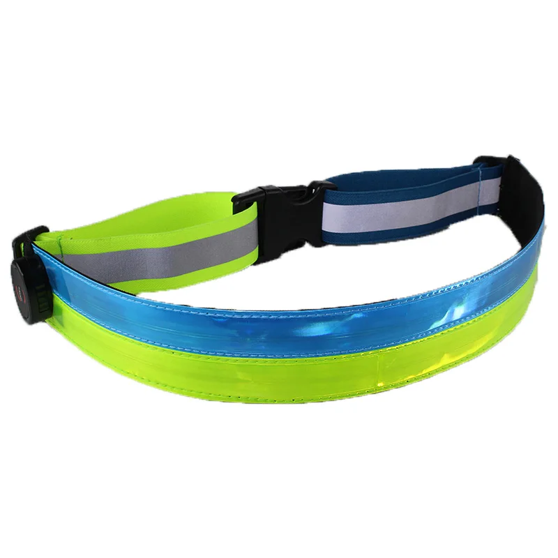 

2019 trend light waistband led reflective belt with high quality, Red,yellow,blue,green,orange,white,pink,rainbow