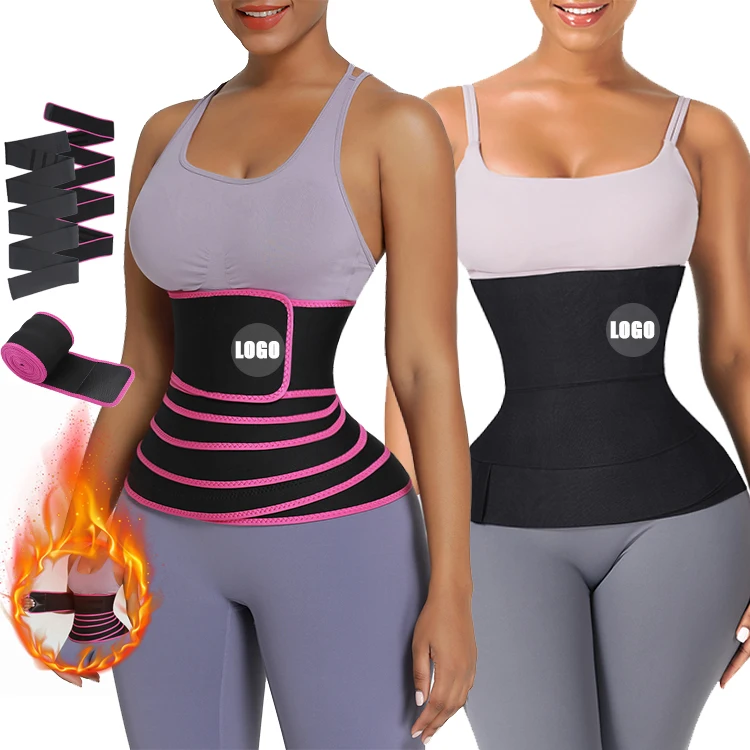 

Factory Wholesale Wrap Waist Trainer With 7 Steel Bones Fitness Workout Latex Detachable Waist Trainer Shaper