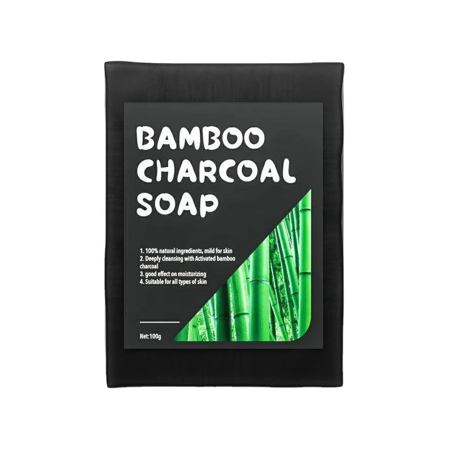 

100% Nature soap Private label Handmade Deep Cleaning,oil contarl Best Organic Black Bamboo Charcoal Soap for Man