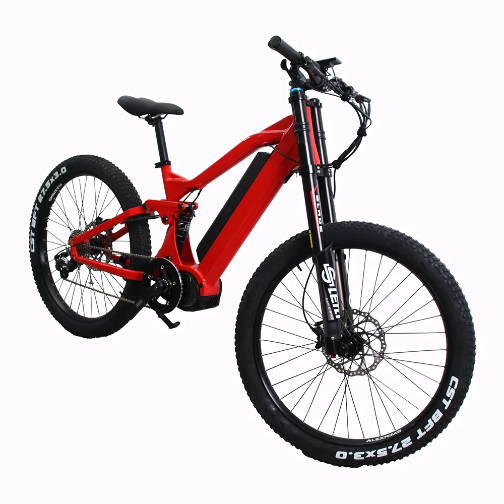 

Full suspension MTB 48V 1000W Bafang Ultra Mid Drive E Bike Hunting Electric Bike