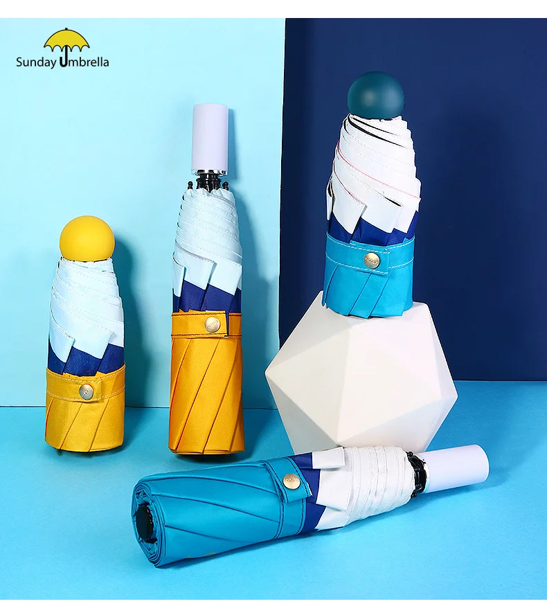 

SUNDAY Capsule Umbrella Anti-UV Mini Sun Umbrella Small Pocket Five Fold Umbrella