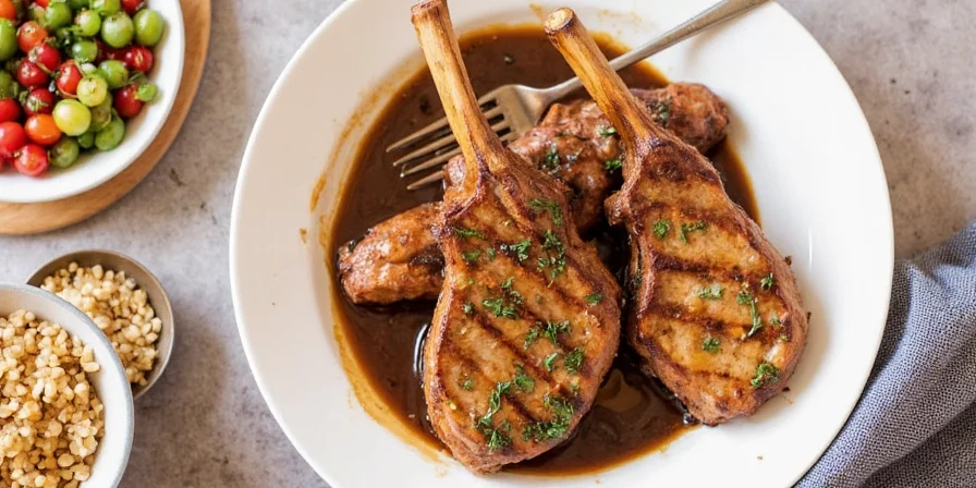 Fennel and lemon zest marinated pork chops