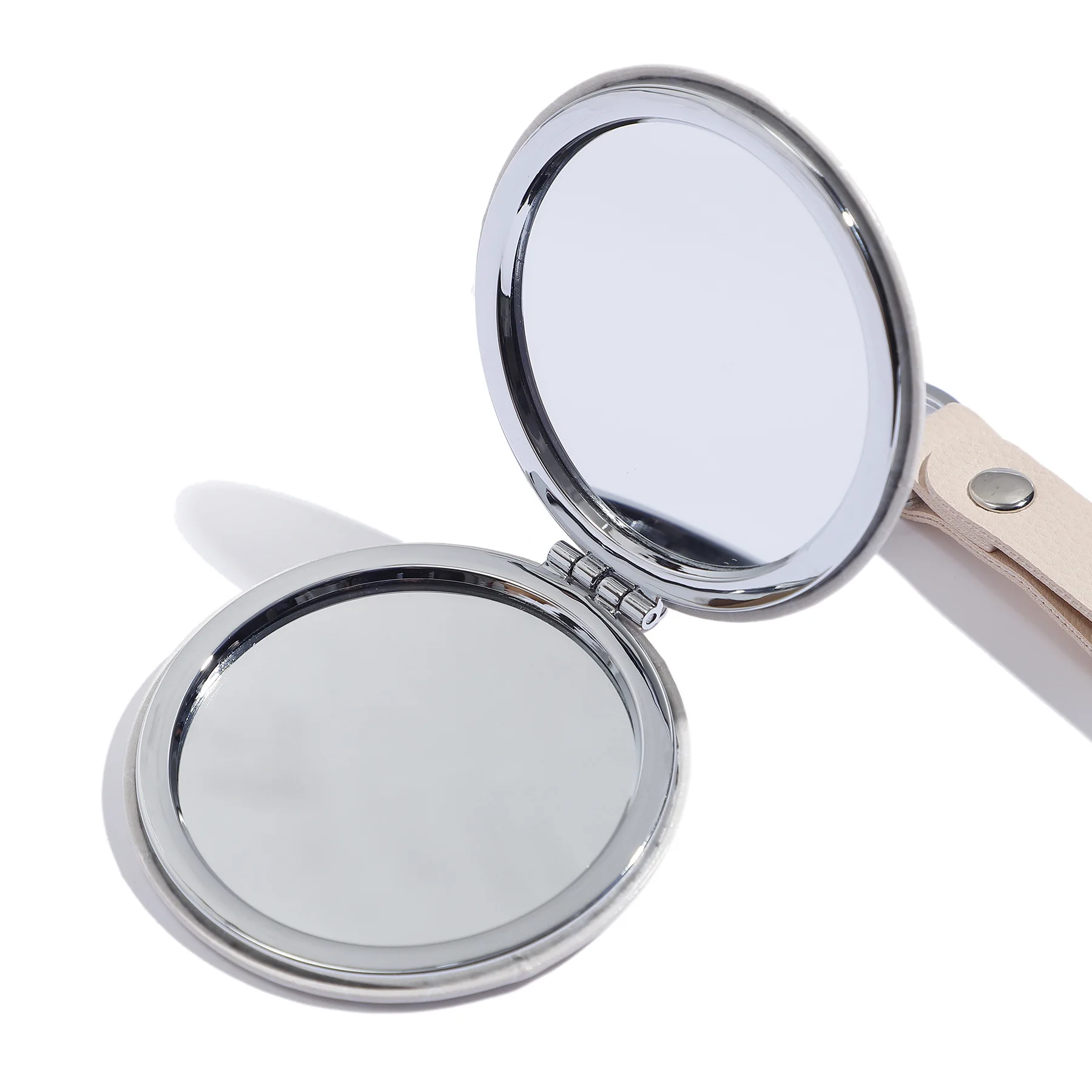 

Cute Round Small Mirror Vintage Keychain Gift Mirror Pocket Mirror With Logo
