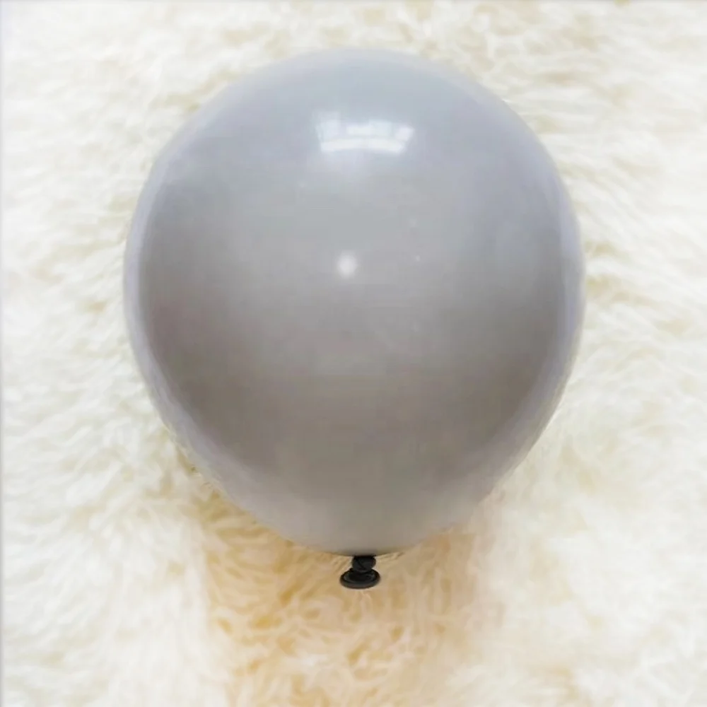 

100 pcs Pack 12inches Retro Gray Colour Balloon Happy Birthday Party Decorations Vintage Ballons