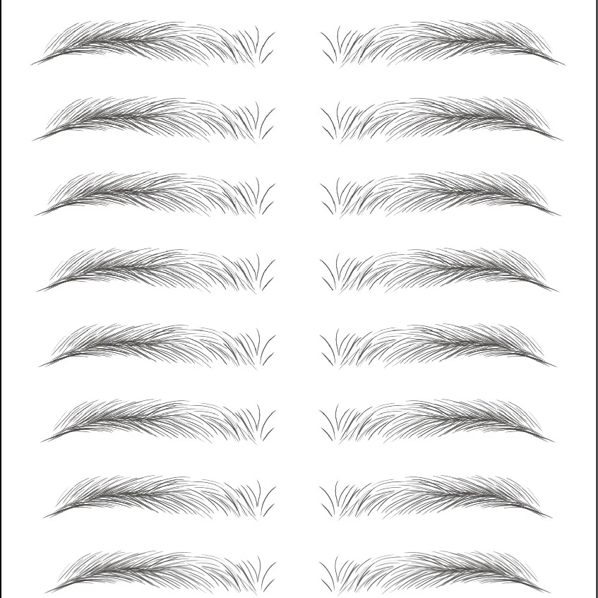 

6D Eyebrow Stickers Imitation Eyebrow Tattoo Waterproof Long Lasting Natural Imitation Ecological Eyebrow Stickers