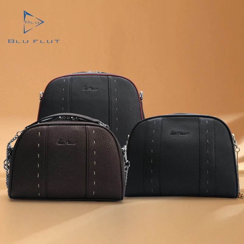 

cell phone crossbody bag 2022 Blu Flut simple designer new arrival high end leather shoulder sling crossbody bags for lady women, Black