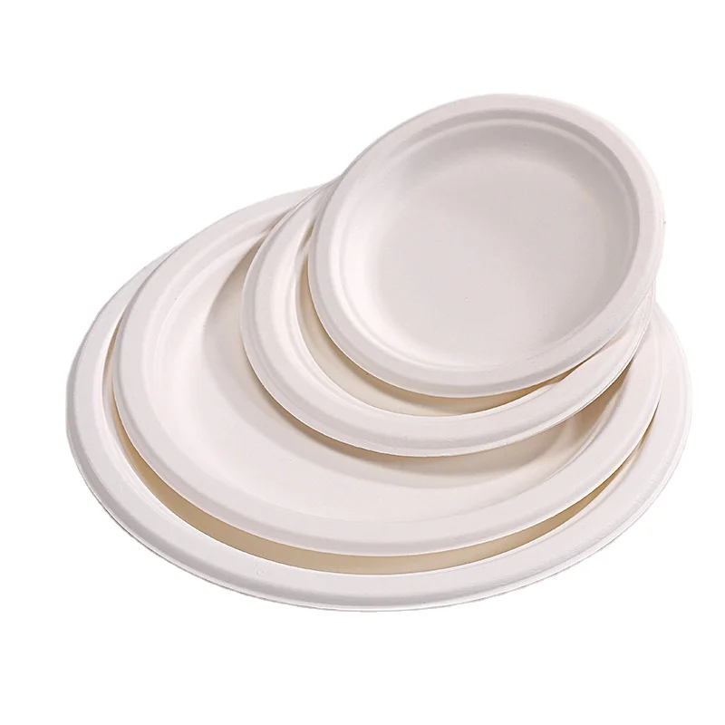 

dinnerware plates dinnerware set Eco-Friendly 100% biodegradable disposable sugarcane bagasse tableware dishes plates, Customized color