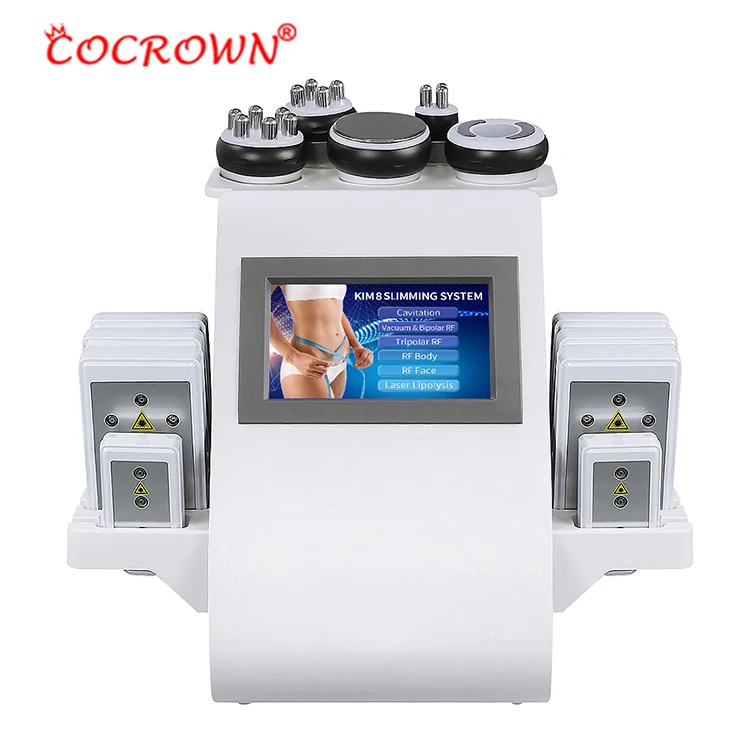 

2022 Ultra cavitador 6 en 1 Vacuum Cavitation Machine Slimming Laser Cavitation Face Fat Remover Weight Loss women body shaper, White