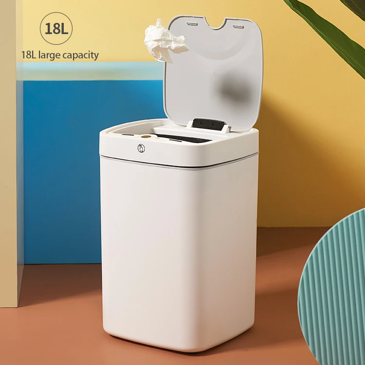 

18L Waterproof Automatic Cabinet Trash Can Pull Sensor Trash Can With Lid