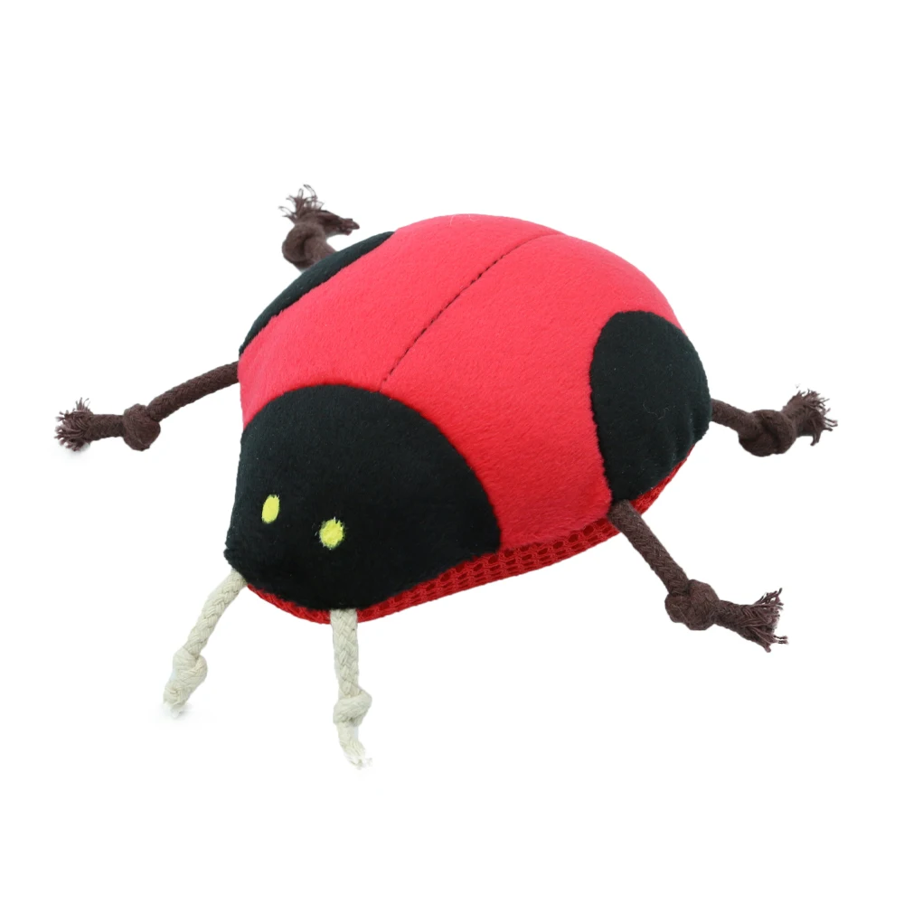 

Plush Beetle Shaped Pet Toys New Indestructible Squeak Chewing Pet Products, Red