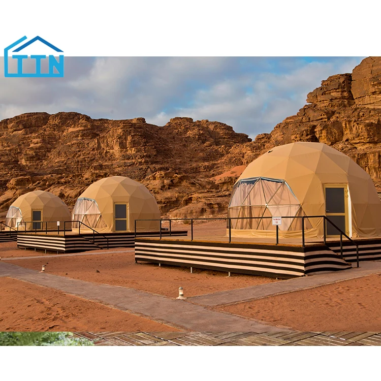 
High quality geodesic dome aluminum luxury outdoor family camping tent for sale 