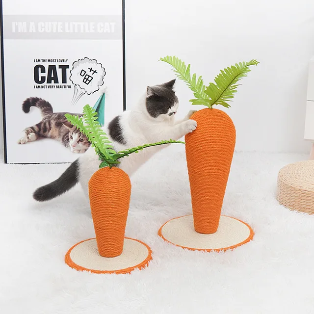 

Amazon Explosive Pet Cotton Rope Gnaw Toy Reinforced Chassis Winding Natural Sisal Rope Carrot Cat Tree, Customized color