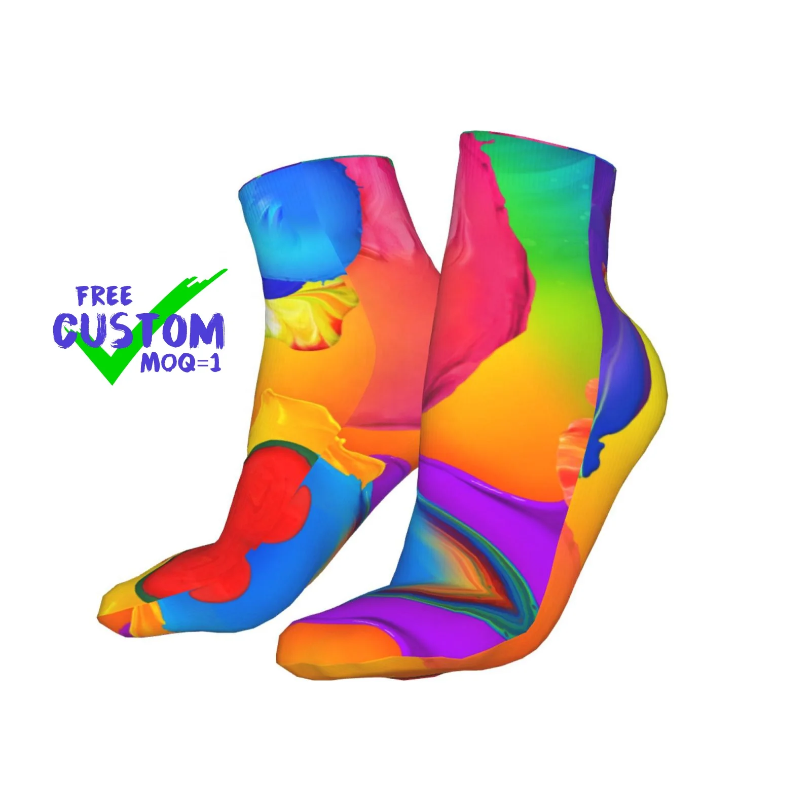 

wholesale full custom Polyester men colorful funny happy socks