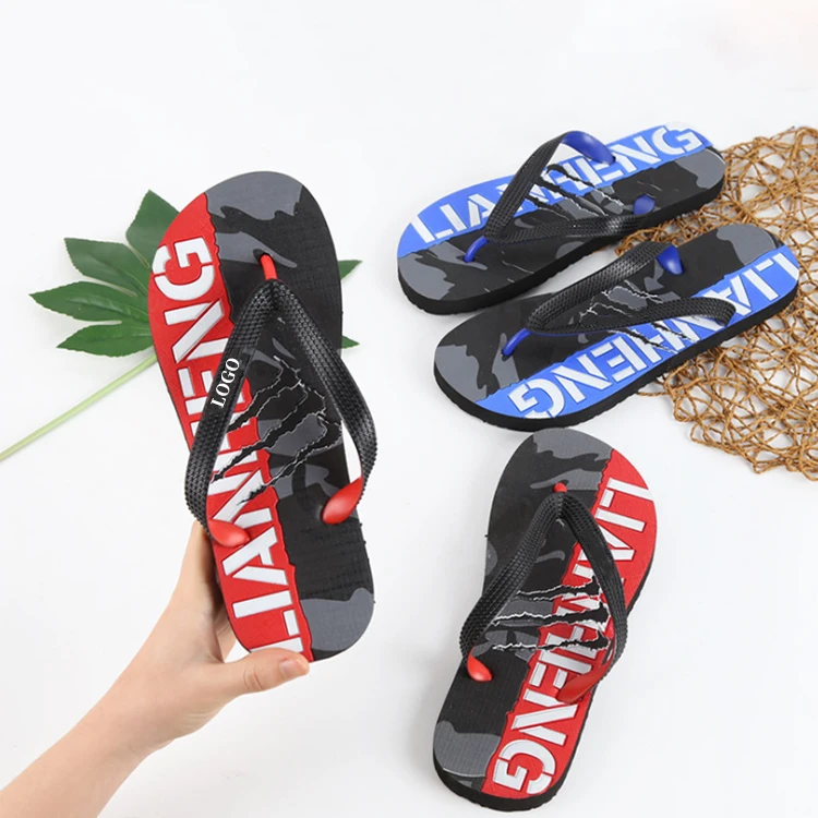 

2020 new high quality stylish summer flip flops men black eva slipper flip flops custom for men