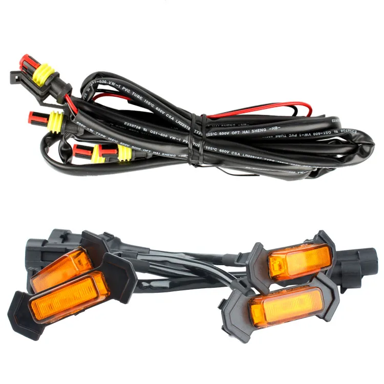 

4X4 LED Grille Led Amber Light Kit 4PCS Pack with Wiring Harness for Toyota Tacoma