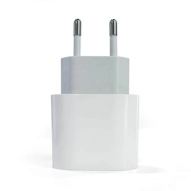 

Factory wholesale EU PD 20W Fast Charging Mobile Phone Type C fast charger for iphone 12, White