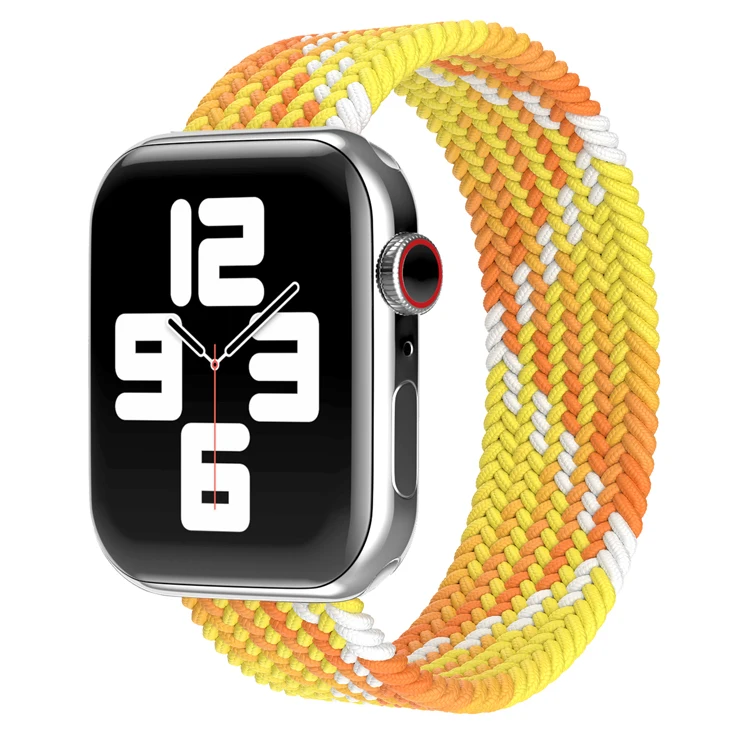 

New Arrival Edition Pride Pistachio Color Braided Solo Loop Band Strap For Apple Watch for iWatch Series SE 5 4 3, Optional