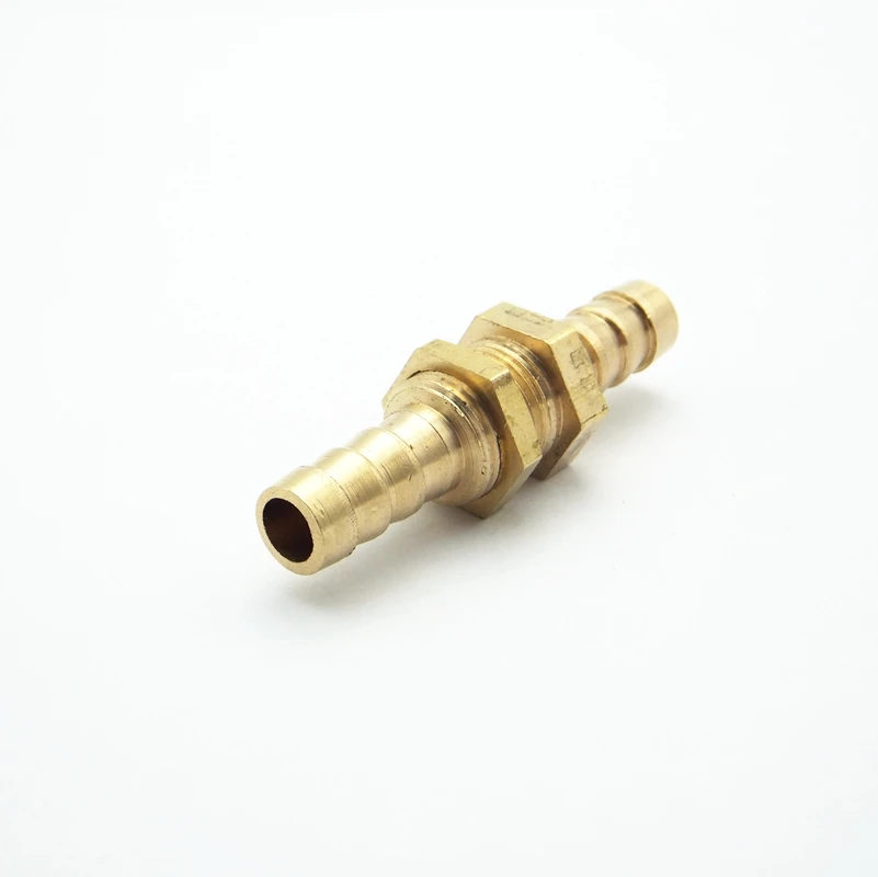 

8mm Hose Barb Bulkhead Brass Barbed Tube Pipe Fitting Coupler Connector Adapter For Fuel Gas Water