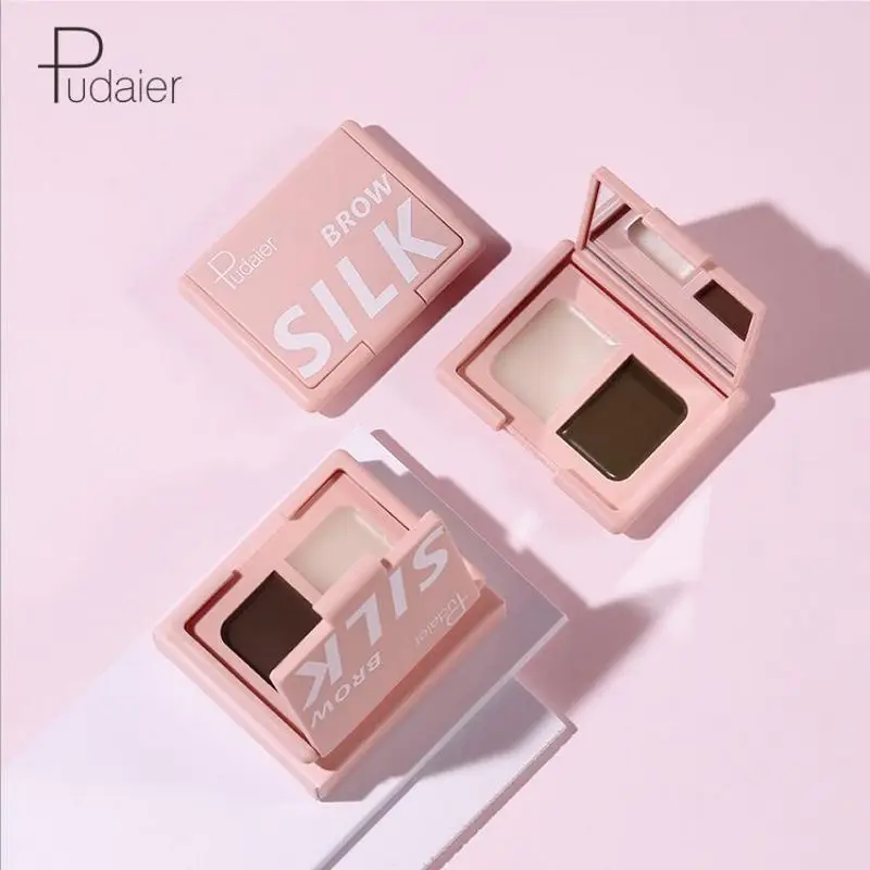 

Pudaier Styling Bushy Eyebrow Gel Eyebrow styling and dyeing Brows Soap Natural Long Lasting Ultra Fine Eye Brow Cream Cosmetics, 2 colors