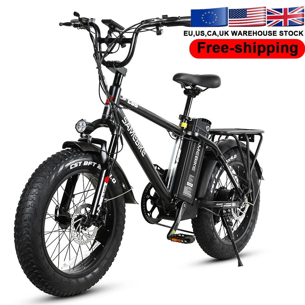 

US warehouse Dropshipping XWC05 48V13A Lithium-ion Battery 20 Inch 4.0 Fat Tire 750W 7 Speeds Electric Mountain Bike