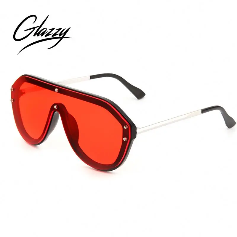 

Hot Sale Ladies One Piece Gradient Sunglasses, Fashion Multicolor Big Frame Sunglasses For Women, Customized