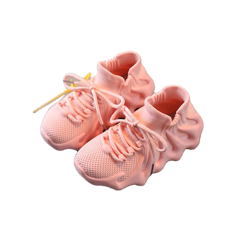 

Spring Autumn Wholesale Kids Flying Knit Casual Sneakers School Flat Comfortable sports shoes Octopus socks shoes