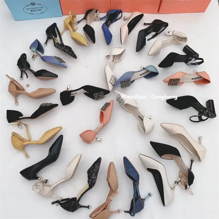 

w431 Casual Wear Pumps High Heels sexy Women's Dress party Shoes haut Women's Pumps womens mixed shoes heels black