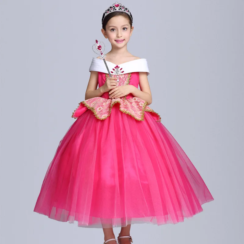 

The new ice and snow beauty and the beast Belle princess dress Aello Sleeping Beauty skirt SMR022, Pink,yellow,blue