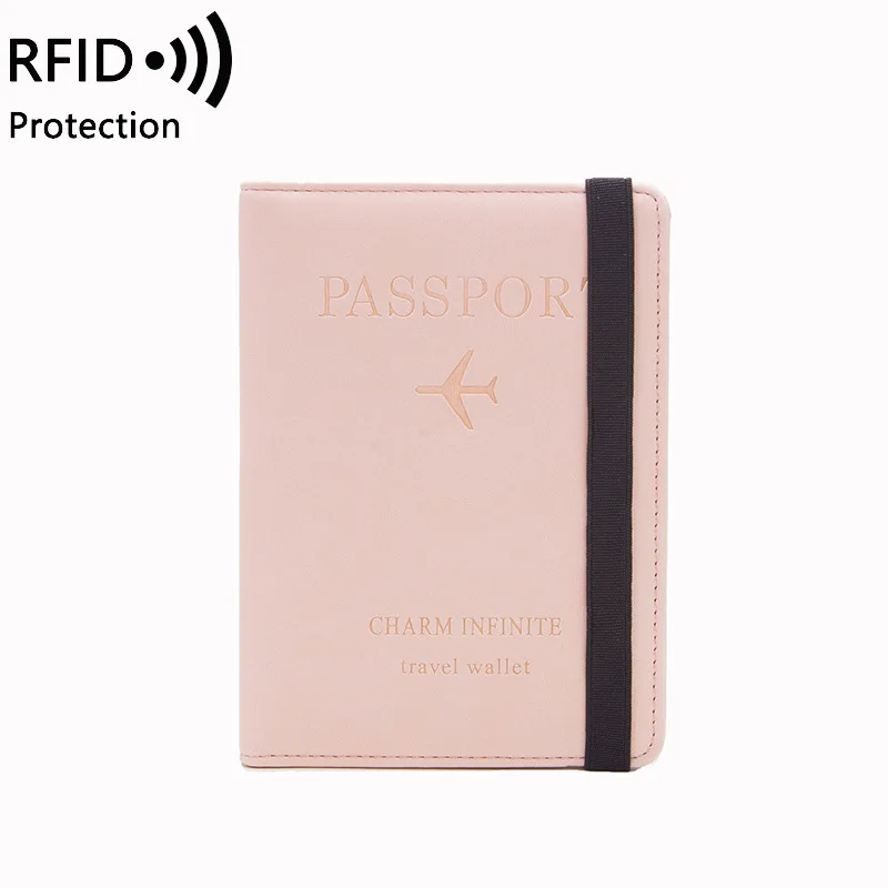 

Luxury Passport Holder Cover Case PU Vegan Leather RFID Travel Organizer Card Holder, Customized