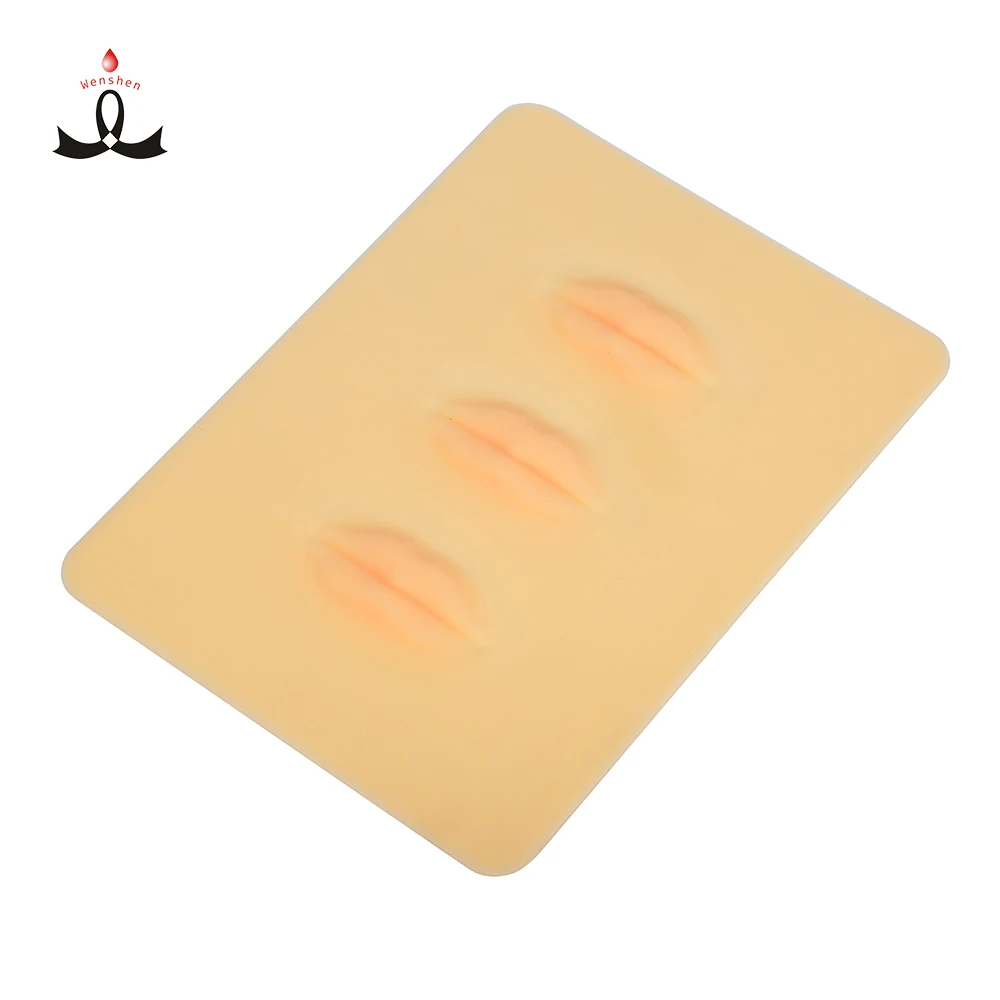 

Permanent Makeup Rubber 3D Lips Practice Skin Tattoo Mat Skin Use To Practice Perfect PMU Lips, Skin color