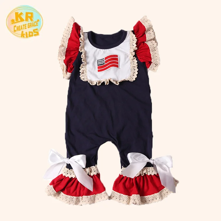 

July 4th Clothing Independence Day Baby And Child Clothes Baby Clothes Baby Girl Jumpsuit, Customized color