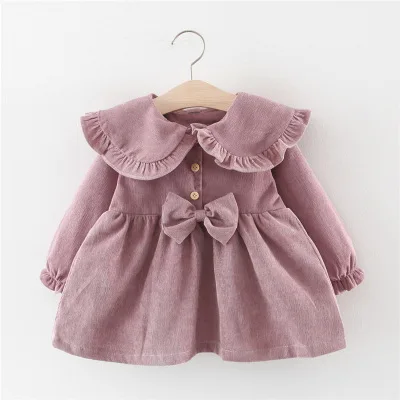 

New Christmas Party Costume Girl Baby Princess Dress Infant One-piece Dresses Autumn Winter Corduroy Clothes Newborn Girl's Wear, As pic shows, we can according to your request also