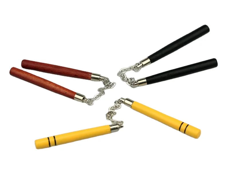 

1/6 Scale Alloy and Wooden Martial Arts Nunchaku Model Toys for 12" Action Figure Available In Black Yellow and Brown In Stock, Yellow, brown,black