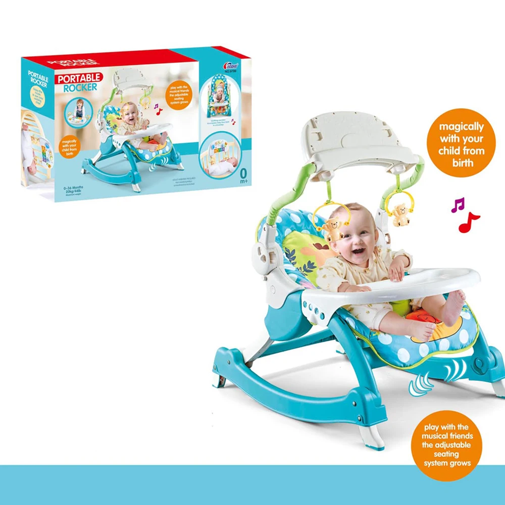 Chaise A Bascule Portable Pour Bebes Jouets Avec Musique En Plastique Pliable De Couleur Bleue Pour Garcon Nouveau Ne Pour Manger Vente En Gros Buy Chaise En Plastique De Bebe Bebe Chaise De Restaurant Bebe Table A Manger Et Chaise Pliable Bebe