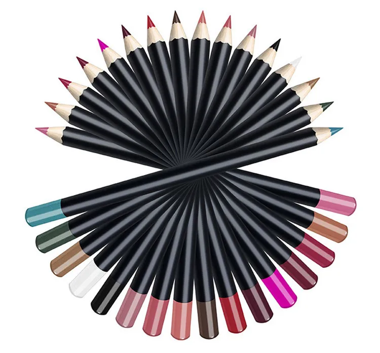 

Wholesale 21 Colors Low MOQ Waterproof Vegan Lip Liner Private Label Custom Logo Lipliner Lip Pencils Pigmented