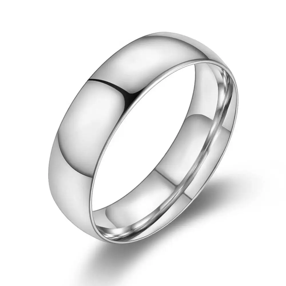 

Fashion Simplicity Two Colours Are Optional Smooth Stainless Steel Finger Ring