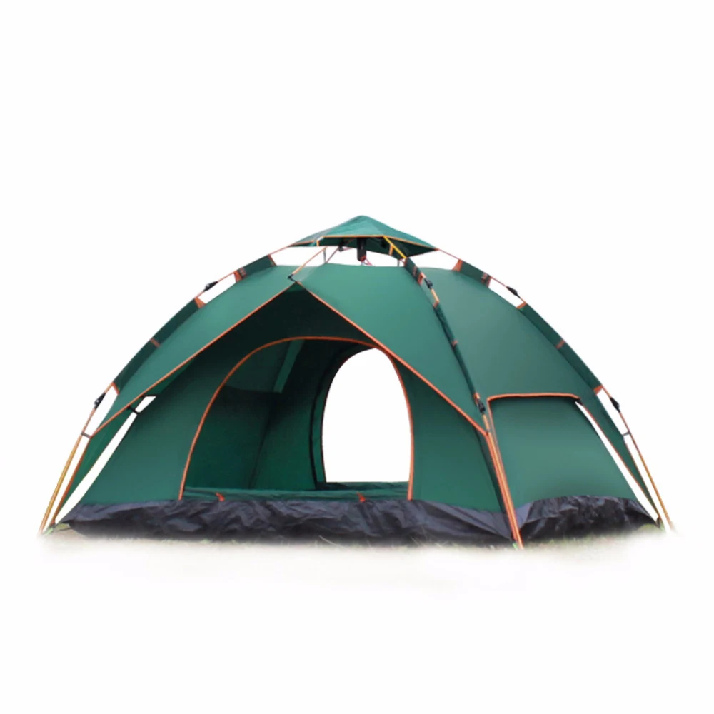 

Double door Outdoor Camping Tents 3-4 person Camping Outdoor Camping Tent quality Free to build and open Three uses for a tent