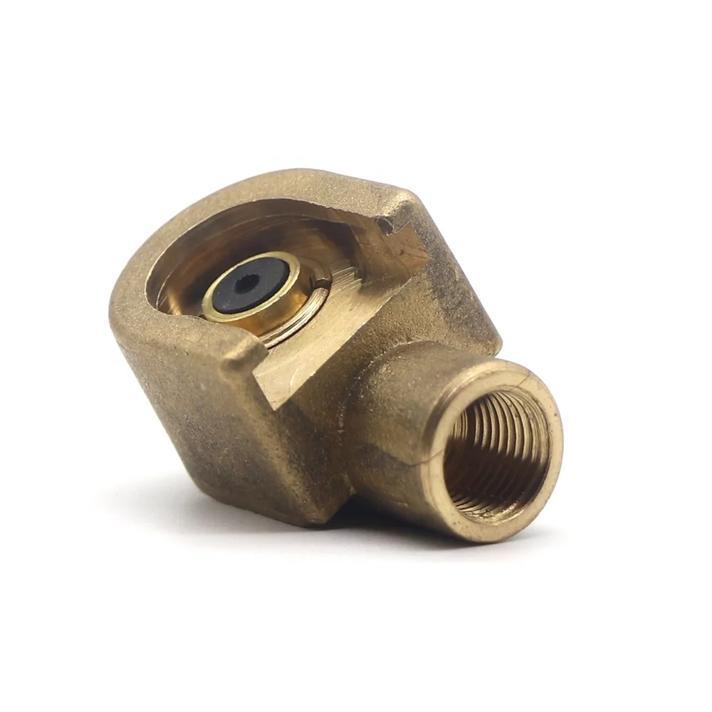 Syd946 1/827 Npt Button Head Brass Grease Gun Adapter For Grease Gun